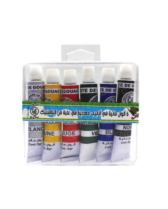 Boite de 6 tubes gouache Le coq|6192102100109|Le Guide