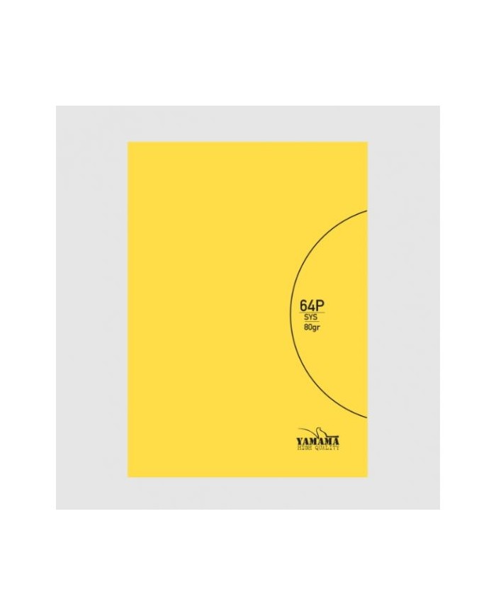 Cahier Piqué 64P BMV 17X22 80G Jaune - Yamama|6194036429493|Le Guide