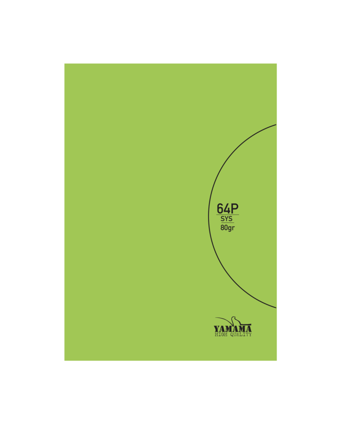 Cahier Piqué 64P BMV 17X22 80G vert - Yamama|6194036429516|Le Guide