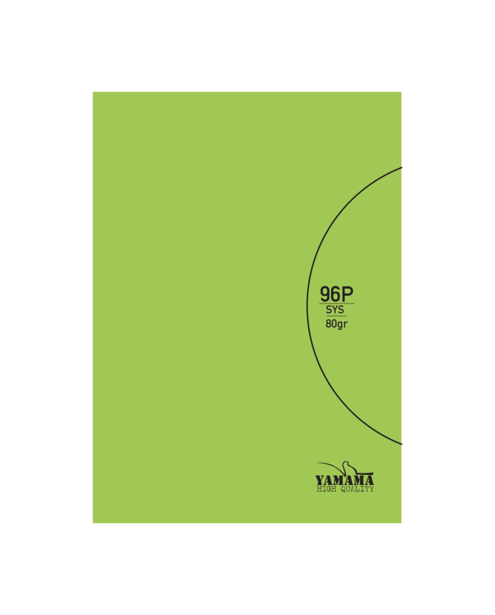 Cahier Piqué 96P BMV 17X22 80G vert - Yamama|6194036429554|Le Guide