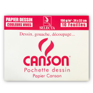 Pochette 10 feuilles dessin canson couleurs Selecta|6194013852177|Le Guide