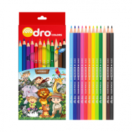 Paquet de 12 crayons couleurs DRO|6224010203037|Le Guide