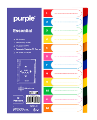 Jeu d'intercalaires Maxi en PP - 6 Positions