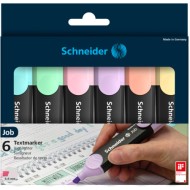 Pochette De 6 Surligneurs Fluo Job 150 Pastel Schneider|4004675135964|Le Guide