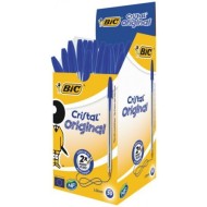 Pack de 50 stylos Bic Cristal Medium - Bleu||Le Guide